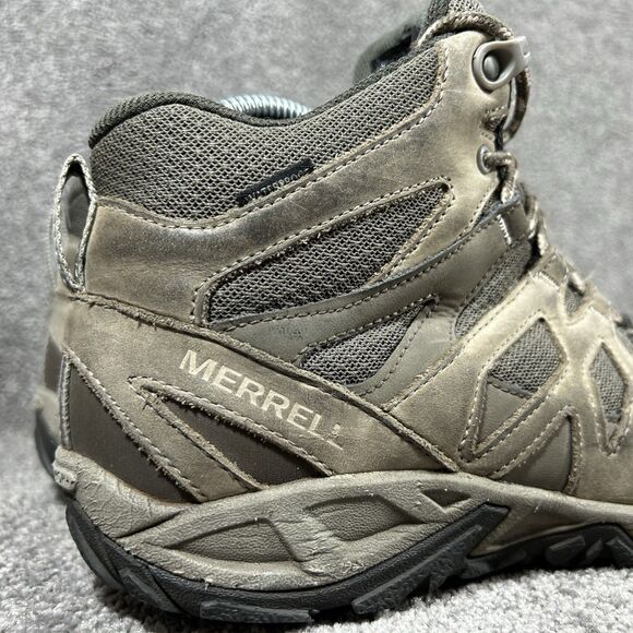Merrell Siren Womens Sz 7 Brown Waterproof Hiking Mid Safety Toe Work Boots Used - Picture 2 of 14